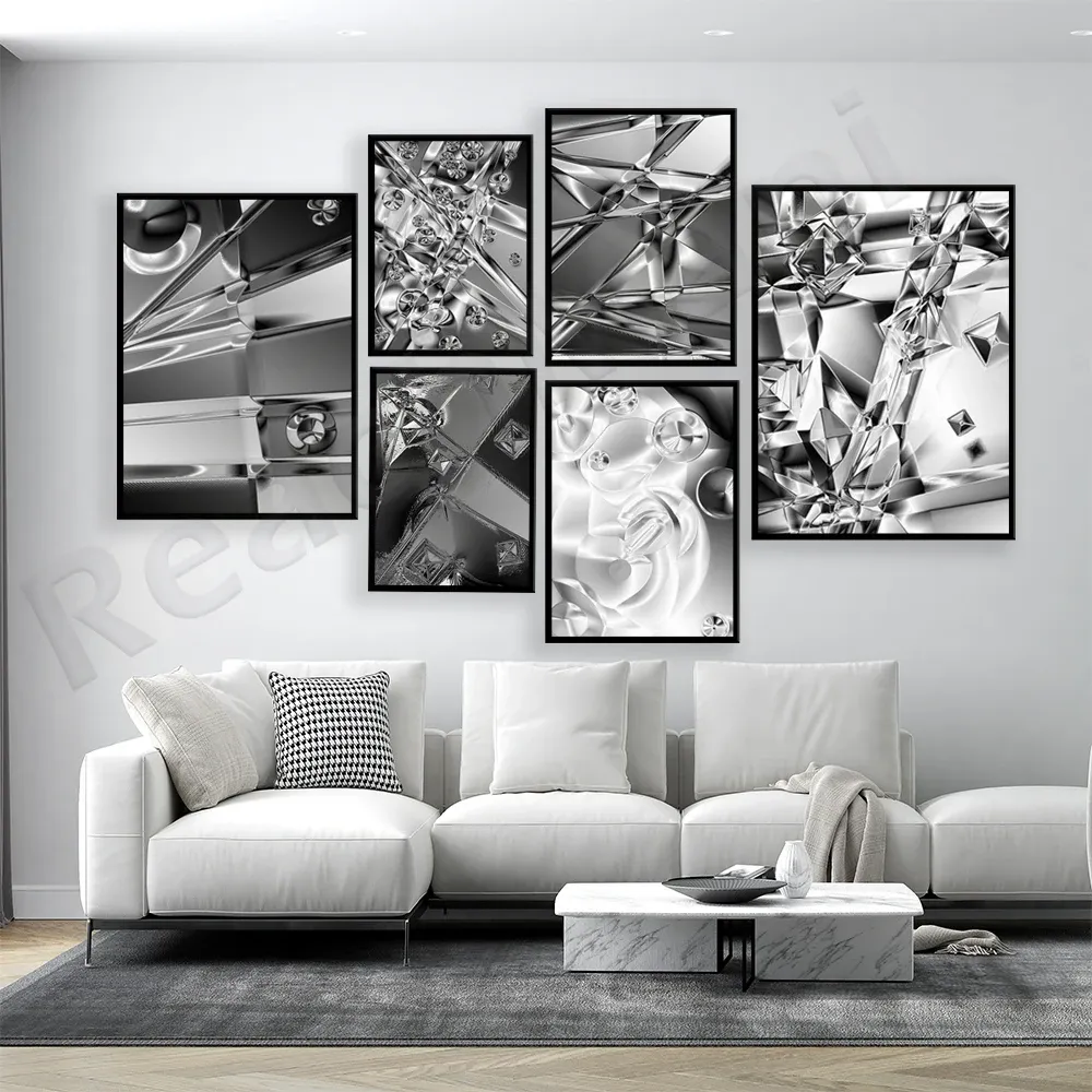 Affiche art abstrait scintillant 20 à 70 cm