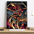 Affiche Metallica peinture diamant 20 à 70 cm – Couleur BLANC (01)