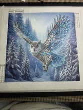 Avis clients – Kit peinture diamant hibou extraterrestre 30 cm