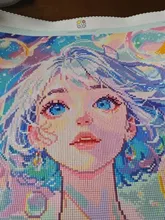 Avis clients – Peinture diamant 5D fille bulles colorées 40x50 cm