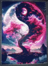Avis clients – Peinture diamant arbre lune 20x30 à 50x70 cm