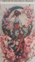 Avis clients – Peinture diamant fleur cerisier montagne 20 à 50 cm carré ou rond
