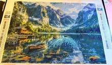 Avis clients – Peinture diamant paysage montagne lac 20x30 à 50x70 cm