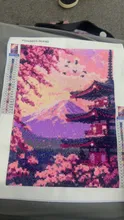 Avis clients – Peinture diamant paysage numérique tour de fleurs cerisier