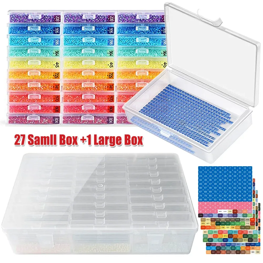 Boîte de rangement 2 en 1 pour peinture diamant