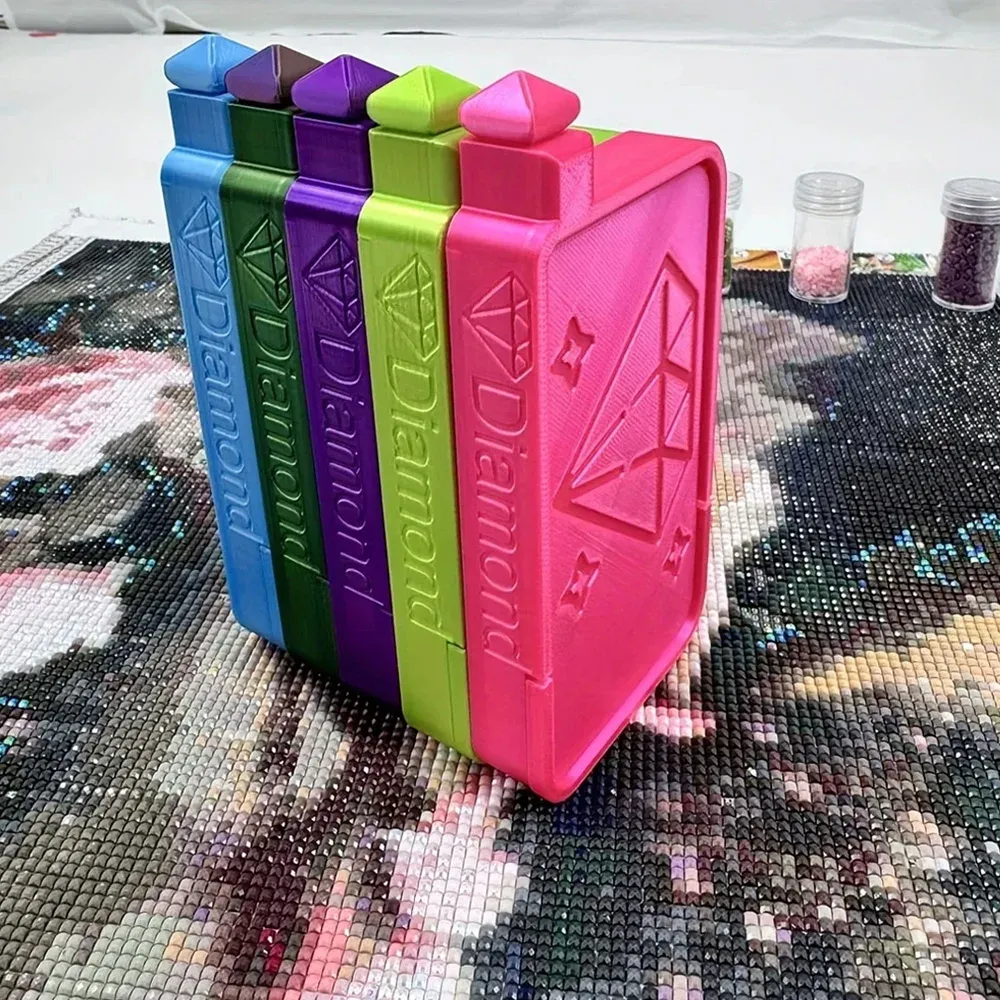 Boîte de rangement coulissante pour peinture diamant et croix