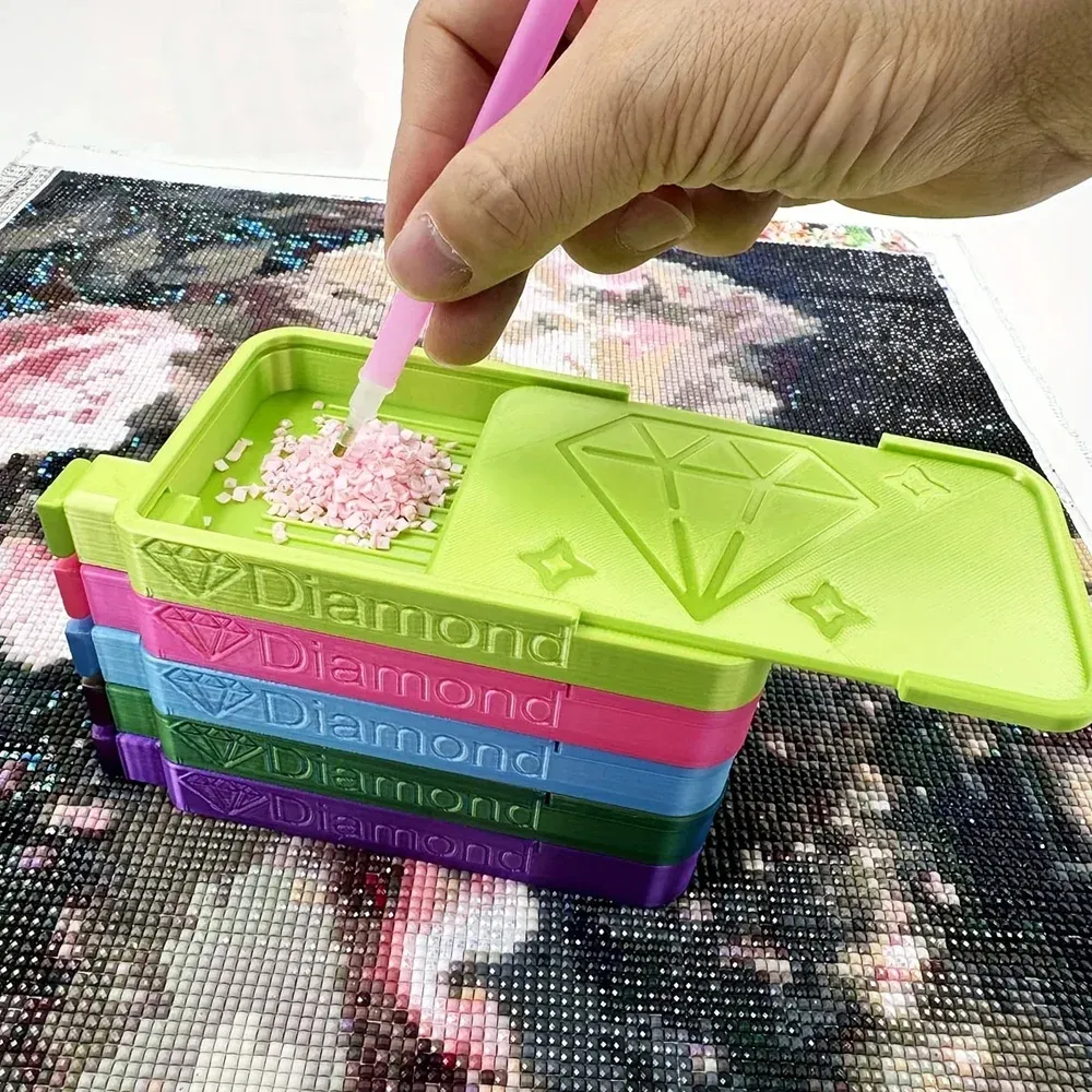 Boîte de rangement coulissante pour peinture diamant et croix