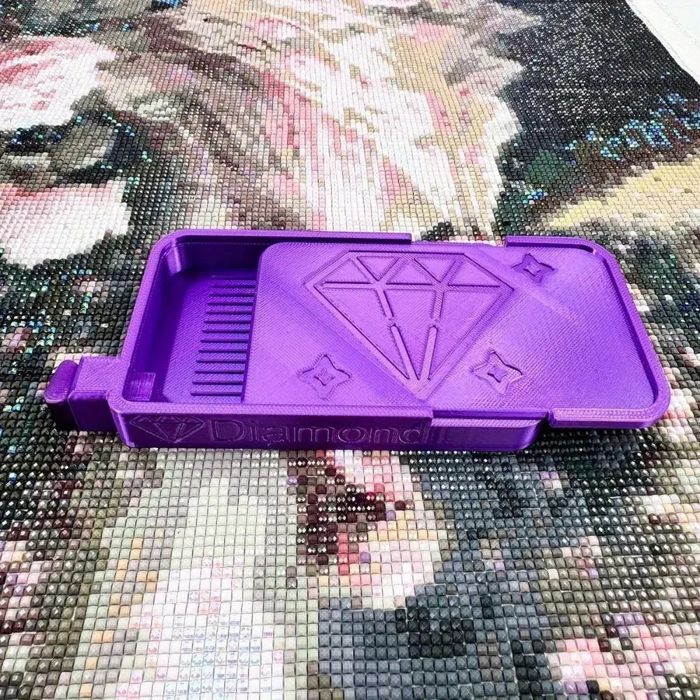 Boîte de rangement coulissante pour peinture diamant et croix
