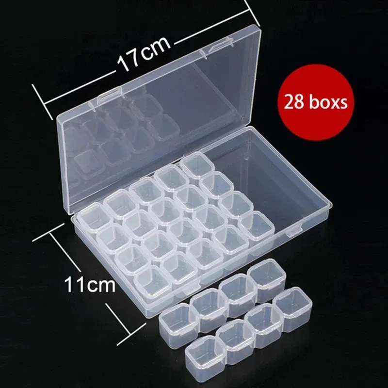 Boîte de rangement plastique 28 à 56 compartiments pour accessoires