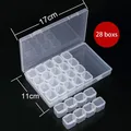 Boîte de rangement plastique 28 à 56 compartiments pour accessoires – Couleur 28 Lattices