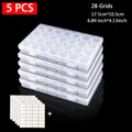 Boîte de rangement plastique 28 ou 56 compartiments – Couleur 5 PCS 28 Grid DBQ