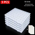 Boîte de rangement plastique 28 ou 56 compartiments – Couleur 5 PCS 56 Grid DBQ