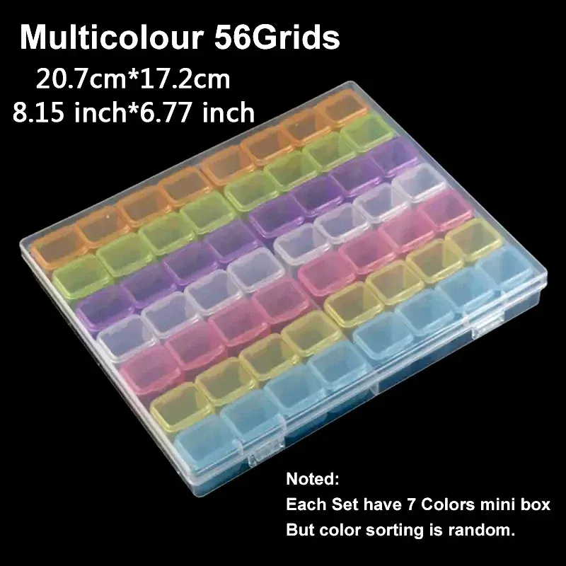 Boîte de rangement plastique 28 ou 56 compartiments