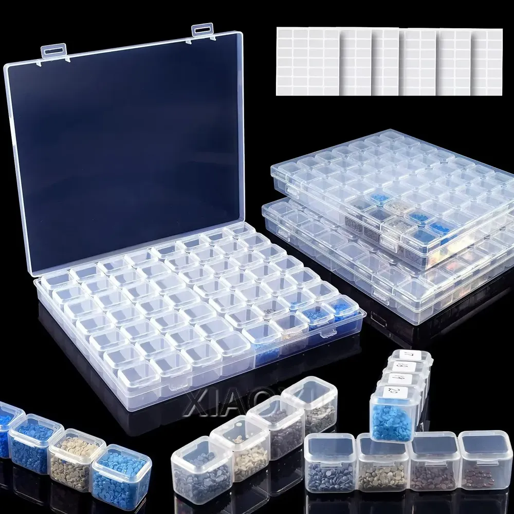 Boîte de rangement plastique 28 ou 56 compartiments