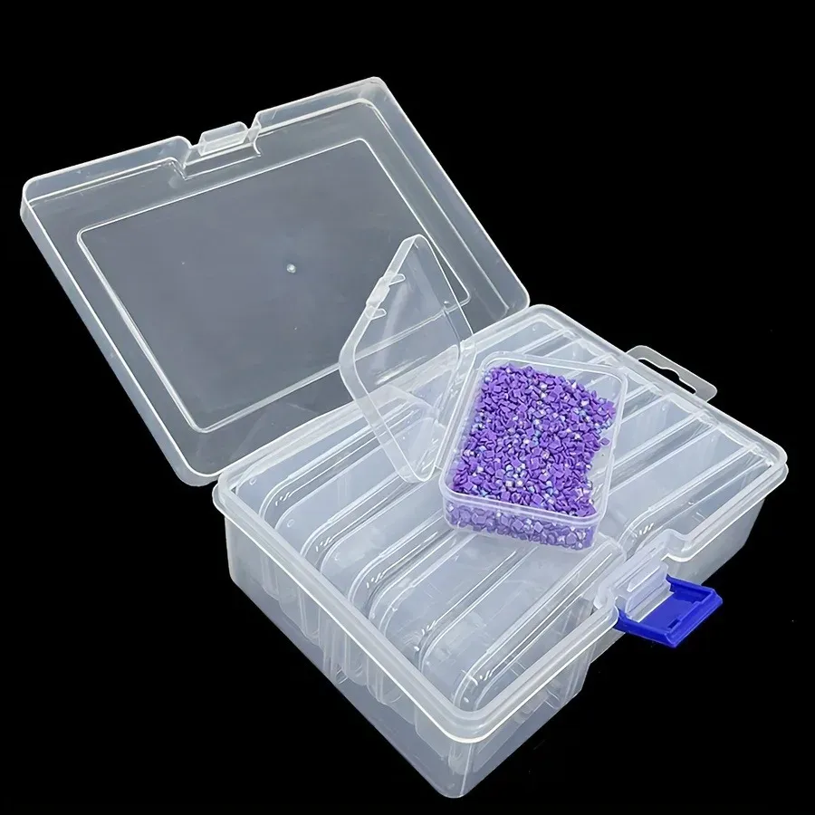 Boîte de rangement plastique pour perles et peinture diamant