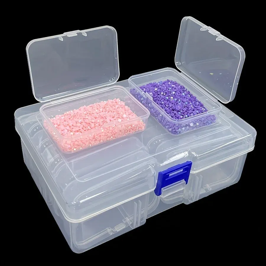 Boîte de rangement plastique pour perles et peinture diamant