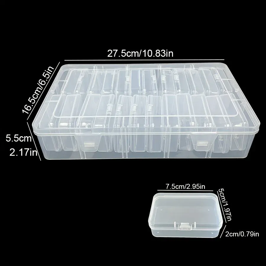 Boîte de rangement plastique pour perles et peinture diamant