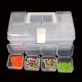 Boîte de rangement plastique transparente à 32 grilles – 1