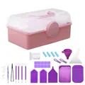 Boîte de rangement portable pour peinture diamant 57 bouteilles – Couleur Pink 57Grid-Tools