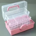 Boîte de rangement portable pour peinture diamant 57 bouteilles – Couleur Pink-57 bottles