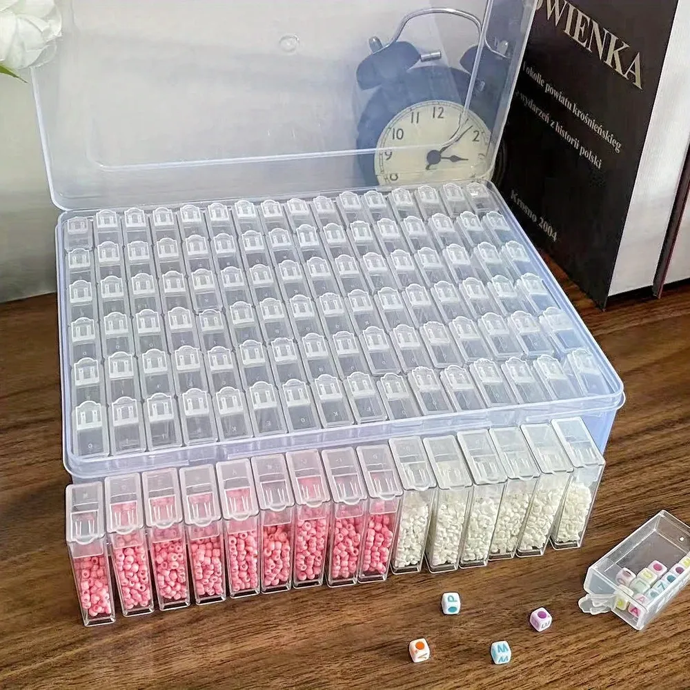Boîte de rangement pour perles 96 à 120 grilles
