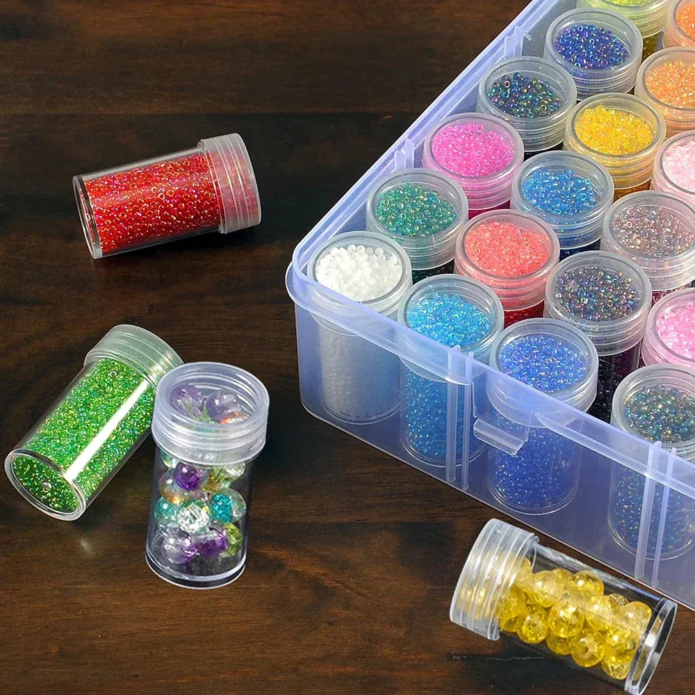 Boîte rangement 24 à 80 emplacements pour peinture diamant
