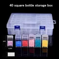Boîte rangement 32 à 96 compartiments peinture diamant – Couleur 40 square bottle box