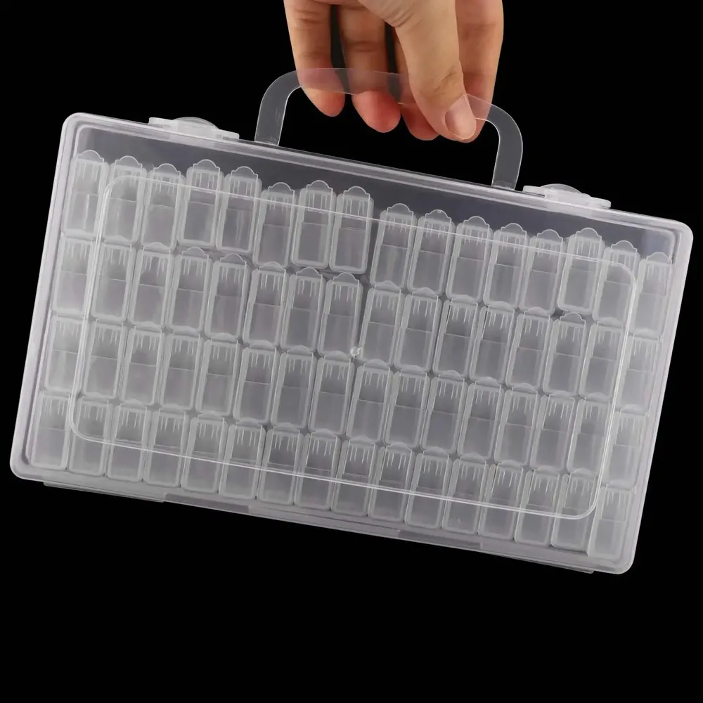 Boîte rangement 64 grilles pour peinture diamant lot de 1 à 4