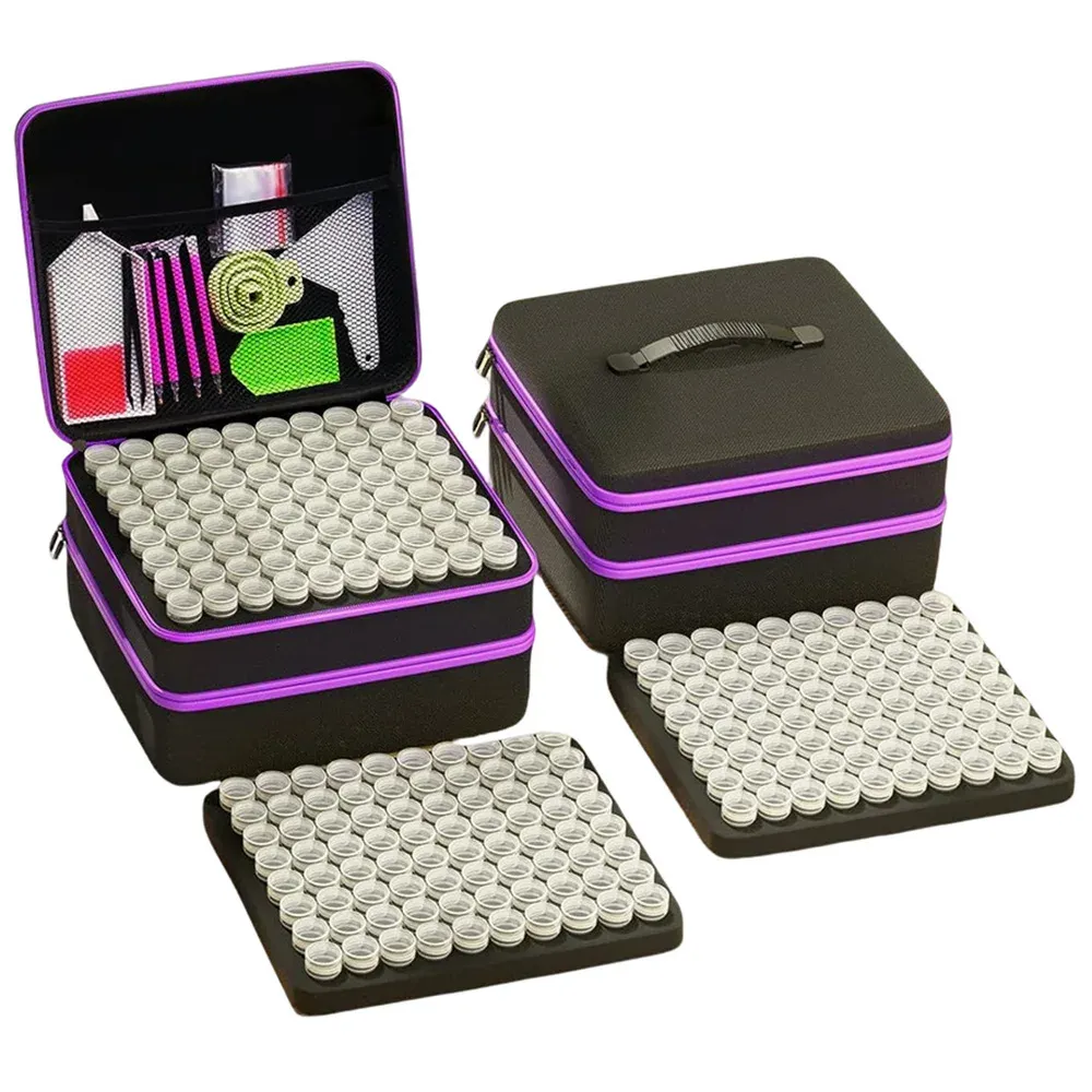 Boîte rangement peinture diamant 240 fentes 3 niveaux