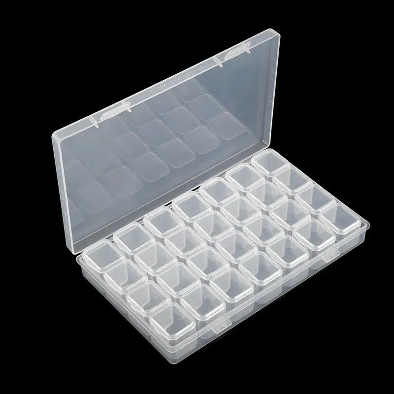 Boîte rangement peinture diamant 28 à 56 grilles portable