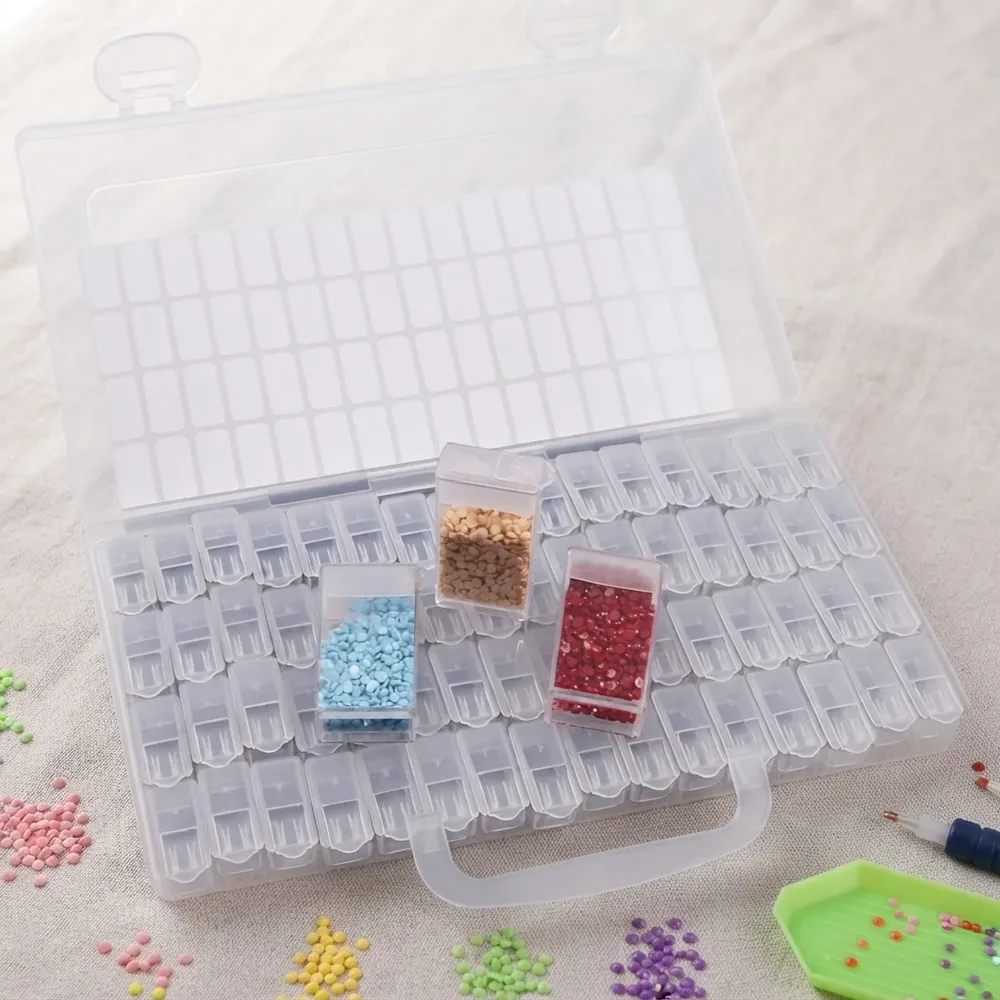 Boîte rangement perles pour peinture diamant 28 à 64 grilles