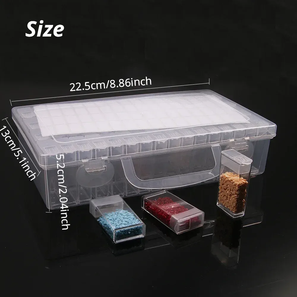 Boîte rangement perles pour peinture diamant 28 à 64 grilles