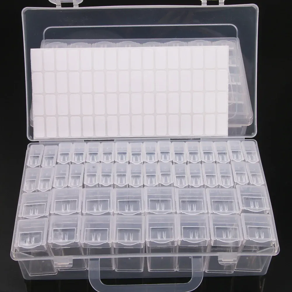 Boîte rangement perles pour peinture diamant 28 à 64 grilles