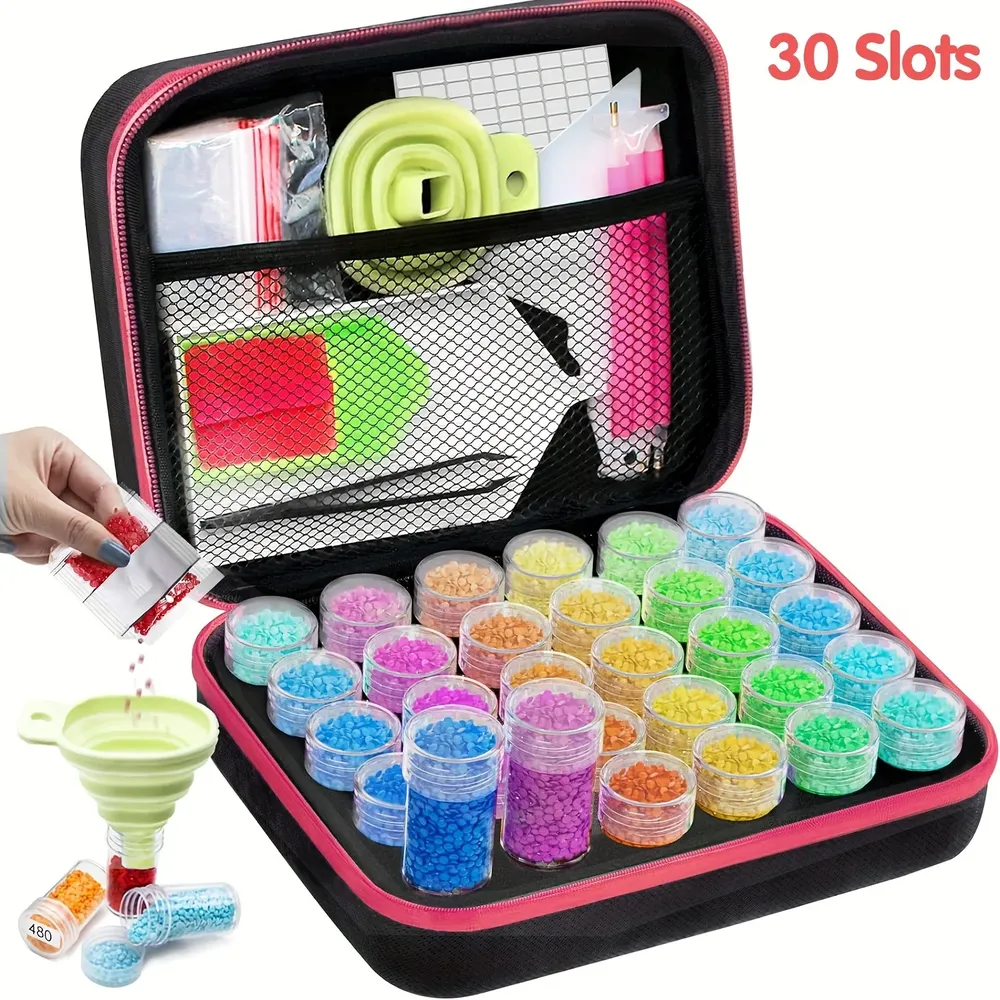 Boîte rangement portable 30 à 120 grilles peinture diamant