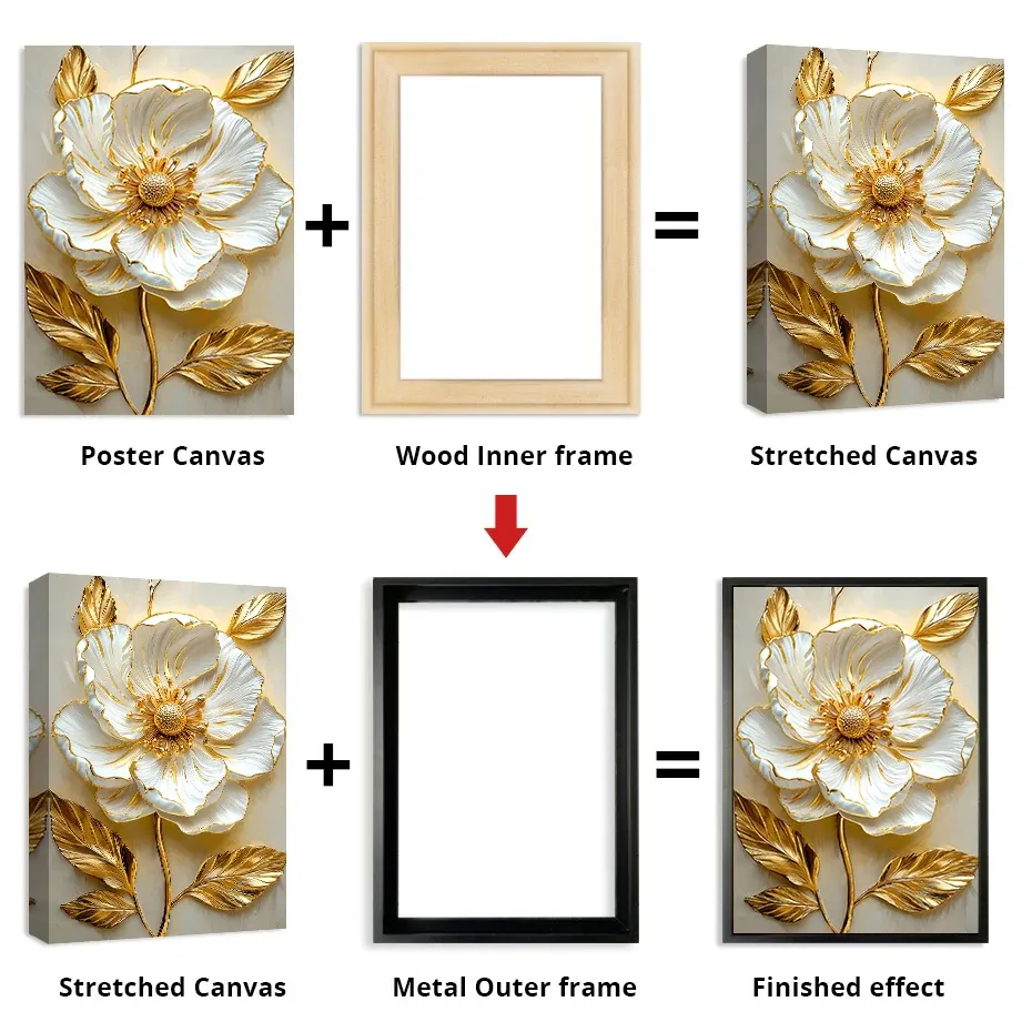 Cadre aluminium pour peinture diamant 30x30 à 50x50 cm