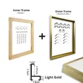 Cadre aluminium pour peinture diamant 30x30 à 50x50 cm – Couleur Light Gold Wood