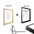 Cadre aluminium pour peinture diamant 30x30 à 50x50 cm – Couleur Matte Black Wood