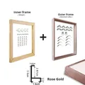 Cadre aluminium pour peinture diamant 30x30 à 50x50 cm – Couleur Rose Gold Wood