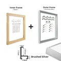 Cadre aluminium pour peinture diamant 30x30 à 50x50 cm – Couleur Silver Wood