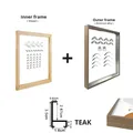 Cadre aluminium pour peinture diamant 30x30 à 50x50 cm – Couleur TEAK WOOD