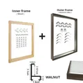 Cadre aluminium pour peinture diamant 30x30 à 50x50 cm – Couleur WALNUT WOOD