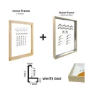 Cadre aluminium pour peinture diamant 30x30 à 50x50 cm – Couleur White Oak WOOD