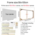 Cadre bois 25x35cm à 50x70cm pour toile peinture – Couleur 50x100cm