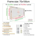 Cadre bois 25x35cm à 60x90cm pour toile peinture – Couleur 70x100cm