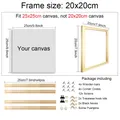 Cadre bois 30x40cm à 60x120cm pour peinture toile – Couleur 20x20cm