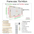 Cadre bois naturel pour peinture diamant 20x30 à 40x60 cm – Couleur 70x140cm frame