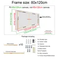 Cadre bois naturel pour peinture diamant 20x30 à 40x60 cm – Couleur 80x120cm  frame
