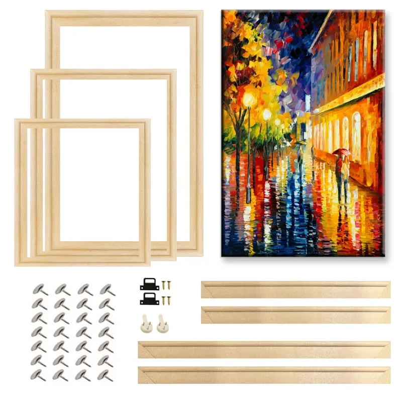 Cadre bois naturel pour peinture diamant 20x30 à 40x60 cm