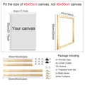 Cadre bois naturel pour peinture diamant 35x45 à 50x70 cm – Couleur 40x50cm frame