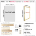 Cadre bois naturel pour peinture diamant 35x45 à 50x70 cm – Couleur 55x75cm frame